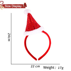 Gaduupa women's Christmas headband close-up showcases soft fabric and secure fit.
