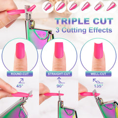GA&EN Chameleon adjustable-angle guide shows 45°, 90°, and 136° nail shapes.