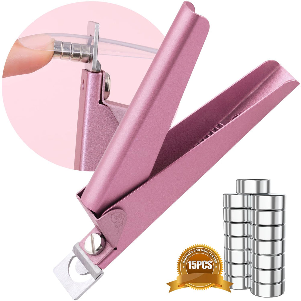GA&EN light pink matte nail clipper for precise acrylic tip trimming
