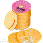 GAINWELL compressed facial sponges in drawstring bag for portable cleansing on the go.