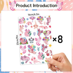 Gameza axolotl tattoos patterns closeup displaying diverse cute options.