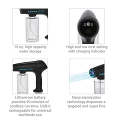 Gamma+ Evo Nano Mister LED indicator highlighting charging status during USB-C recharge
