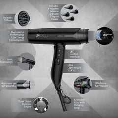 GAMMA+ XCell digital motor delivers high airflow for quicker, efficient drying.