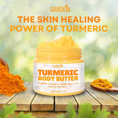 Ganskin Turmeric whipped body butter jar moisturizing for radiant skin