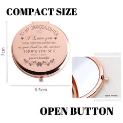 GAOLZIUY compact mirror 2x magnification for precise makeup checks.
