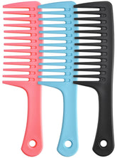 GAONSWOE wide tooth comb durable PP plastic for tangle-free detangling.