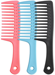 GAONSWOE wide tooth comb durable PP plastic for tangle-free detangling.