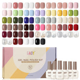 GAOY 42-pcs gel nail polish kit colors palette for versatile manicures.