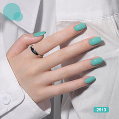 GAOY Blue Gel Nail Polish glossy finish option for a high-shine professional look