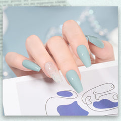 GAOY Blue Gel Nail Polish under UV lamp cures in about 60 seconds.
