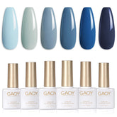 GAOY blue navy gel nail polish set color collection for versatile manicures