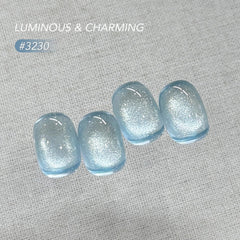 GAOY Cat Eye glitter finish showcases sparkly, multi-tone nails.