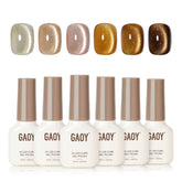 GAOY Cat Eye gel polish bottle with magnet for at-home sparkle and design.