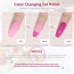GAOY mood-changing gel polish during UV cure to reveal color shift in 60 seconds.