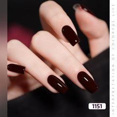 GAOY dark cherry wine red gel polish palette with six shades for versatile salon-grade looks.
