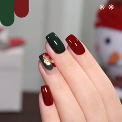 GAOY dark green glitter gel nail polish bottle captures shimmering holiday style.