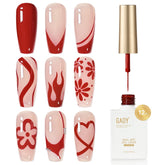 GAOY esmalte gel Rojo Remolino en botella de 12 ml para uñas duraderas.
