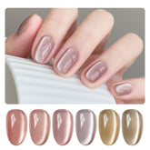 GAOY Forest Sunset cat eye polish pack swatches reveal vivid shimmer for at-home manicures.