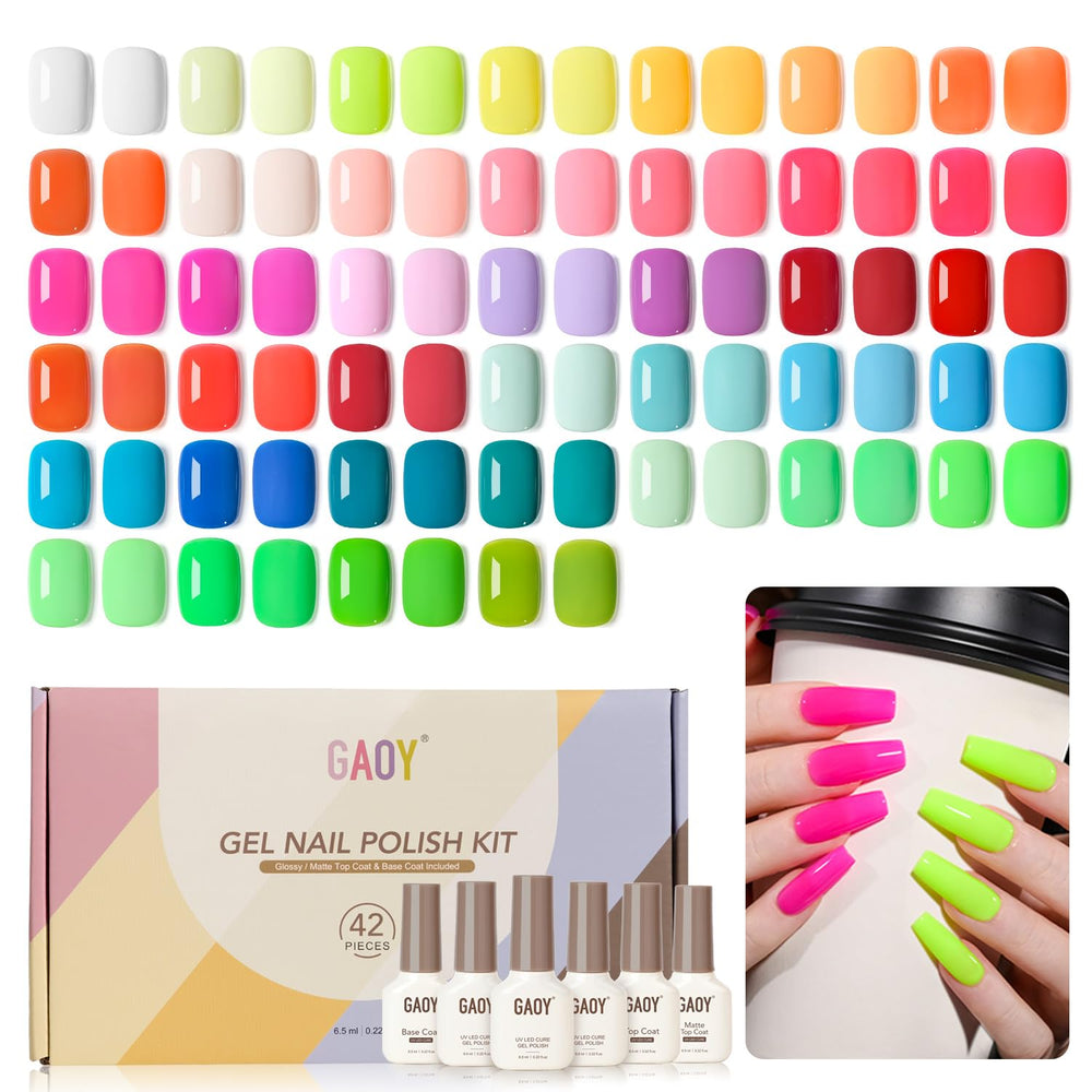 GAOY gel-nail-polish-kit color swatches for versatile manicure ideas