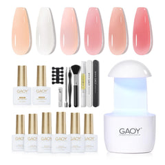 GAOY gel nail polish kit full set for home manicures with everything included.