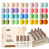 GAOY gel nail polish kit displays pastel macaron colors for vibrant at-home nails