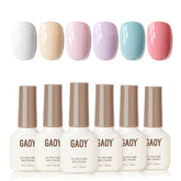 GAOY Gel Nail Polish Set BabyBlue for glossy salon-like manicure at home