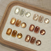 GAOY Glitter Cat Eye Gel Nail Polish Set with magnet creates customizable cat-eye patterns at home.