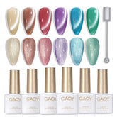 GAOY Glitter Galaxy Cat Eye color 01 shown for holographic nails.