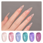 GAOY Glitter Jelly Pink nail polish for dazzling at-home manicure