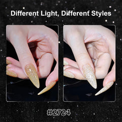 GAOY glitter polish closeup captures holographic shine for bold accents.