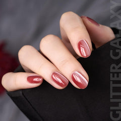 GAOY holographic cat eye nails demo with shimmering effect.