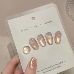 GAOY Holographic glitter jelly nail polish adds reflective sparkle and depth.