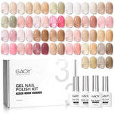 GAOY Jelly Gel Nail Polish Kit mint jelly colors display for at-home manicures