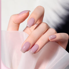 GAOY Jelly Purple hand model image demonstrates long-wear and glossy finish possible with proper prep.