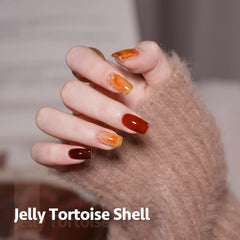 GAOY Jelly Tortoise Brown gel polish bottles captured for versatile at-home nail art