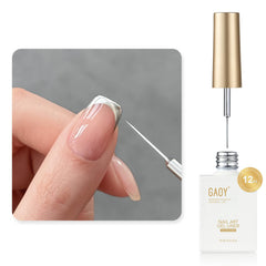GAOY metallic silver gel nail polish art liner for bold chrome designs at home