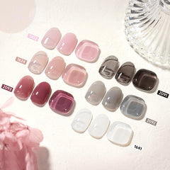 GAOY milky nude pink gel polish bottle for natural-looking nails