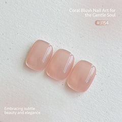 GAOY Nude Jelly Gel Polish swatch demonstrates layered opacity for custom results