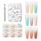 GAOY Ombre Gel Nail Kit: nine color pots arranged for gradient bliss at home.