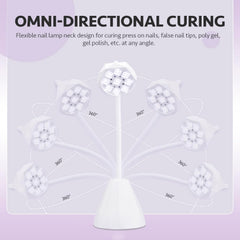 GAOY Omin-Cure Nail Lamp demonstrates cordless use for flexible at-home manicures
