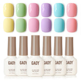 GAOY Pastel gel nail polish pink bottle with long-lasting color for busy days
