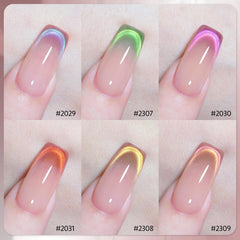 GAOY pink and green glitter cat-eye colors for dazzling home manicures