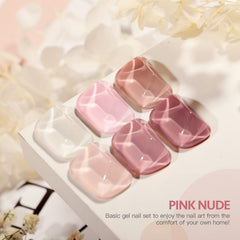 GAOY Pink Nude Gel Nail Polish Set color palette highlights jelly milky whites for soft looks