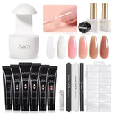 GAOY poly gel nail kit with UV light for at-home salon-quality extensions