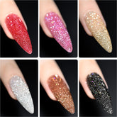 GAOY packaging showcases reflective glitter gel nail polish set for at-home manicures.