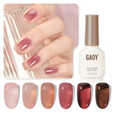 GAOY Rose Garden Jelly Gel bottle close-up with glossy finish for salon-style nails.