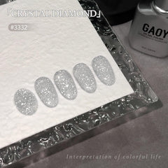 GAOY Silver Reflective Glitter Nail Polish glow under flash for luxurious shine