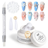 GAOY solid builder gel 60g white swatch for precise 3D nail art and extensions