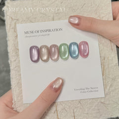 GAOY crystal clear holographic gel nails for vacation shimmer