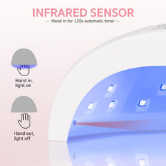 GAOY UV LED Nail Lamp features 30 LEDs for uniform results.